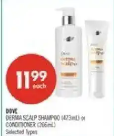 Shoppers Drug Mart Dove derma scalp shampoo or conditioner offer