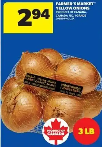 Farmer's market yellow onions