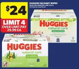 Real Canadian Superstore Huggies 16x baby wipes offer