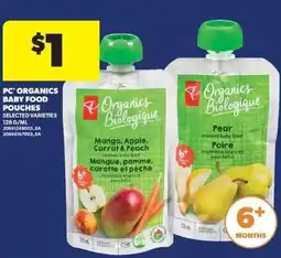 Real Canadian Superstore PC Organics baby food pouches offer