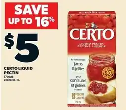 Zehrs Markets certo liquid pectin offer