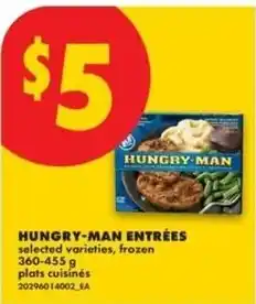 No Frills Hungry-man entrées offer