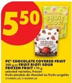 No Frills pc chocolate covered fruit frozen fruit offer