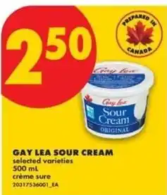 No Frills Gay Lea sour cream offer