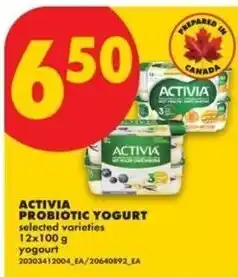 No Frills Activia probiotic yogurt offer