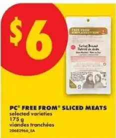 No Frills PC free from sliced meats offer