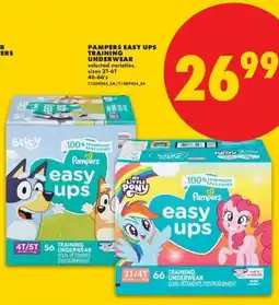 No Frills Pampers easy ups training underwear offer