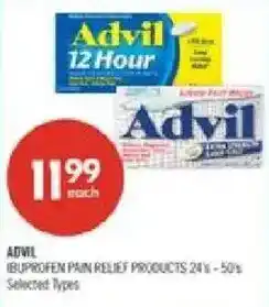 Shoppers Drug Mart Advil ibuprofen pain relief products offer