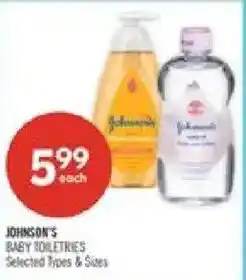 Shoppers Drug Mart Johnson's baby toiletries offer