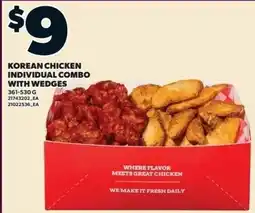 Zehrs Markets Korean chicken individual combo with wedges offer