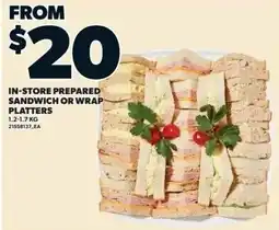Zehrs Markets In-store prepared sandwich or wrap platters offer