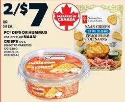 Zehrs Markets PC dips or hummus offer