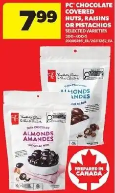 Real Canadian Superstore PC chocolate covered nuts raisins or pistachios offer