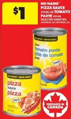 Real Canadian Superstore No Name pizza sauce offer
