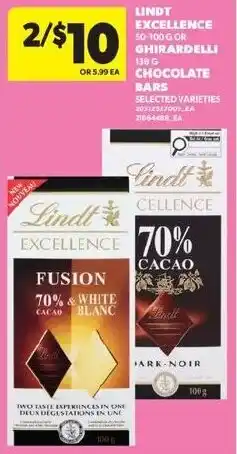 Real Canadian Superstore Lindt excellence chocolate bars offer