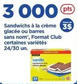 Maxi Sandwiches à la crème glacée ou barres sans nom offer
