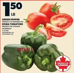 Zehrs Markets Green pepper offer