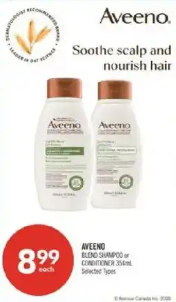 Shoppers Drug Mart Aveeno blend shampoo or conditioner offer