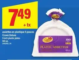 Maxi Crown Deluxe 9 inch plastic plates offer