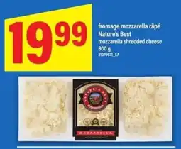 Maxi Nature's Best mozzarella shredded cheese offer
