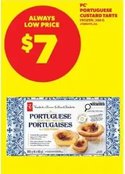 Real Canadian Superstore PC Portuguese custard tarts offer