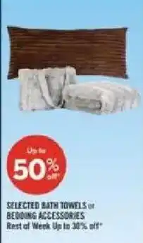 Shoppers Drug Mart Selected bath towels or bedding accessories offer