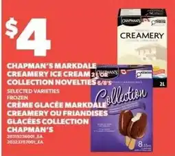 Loblaws Chapman's markdale creamery ice cream collection novelties offer