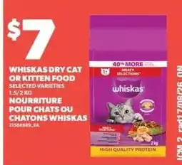 Loblaws Whiskas dry cat or kitten food offer
