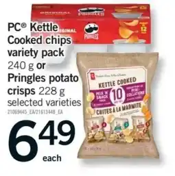 Fortinos PC kettle cooked chips variety pack offer