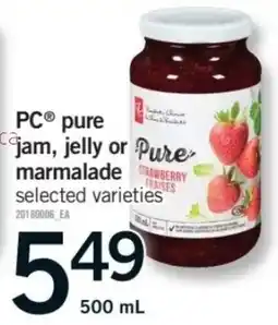 Fortinos PC pure jam jelly or marmalade offer