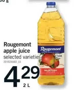 Fortinos Rougemont apple juice offer