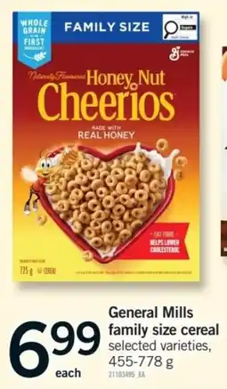 Fortinos General Mills family size cereal offer