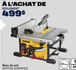 RONA DeWalt table saw offer