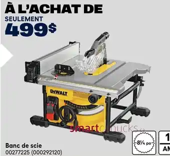RONA DeWalt table saw offer