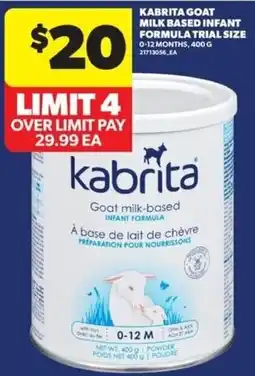 Real Canadian Superstore Kabrita goat milk-based infant formula offer
