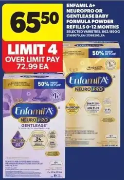 Real Canadian Superstore Enfamil A+ NeuroPro or Gentlease baby formula powder offer