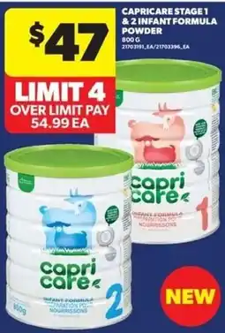 Real Canadian Superstore Capri Care Stage 1 & 2 Infant Formula Powder offer
