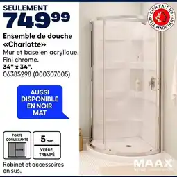 RONA Maax ensemble de douche charlotte offer