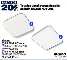 RONA Broan Nutone bathroom exhaust fans offer