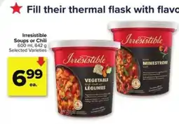 Metro Irresistible soups or chili offer