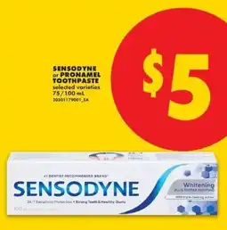 No Frills sensodyne toothpaste offer