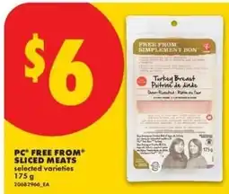 No Frills PC free from sliced meats offer