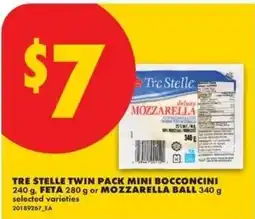 No Frills Tre Stelle twin pack mini bocconcini offer