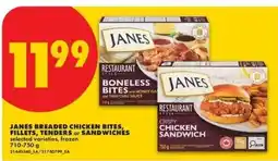 No Frills Janes breaded chicken bites fillets tenders or sandwiches offer