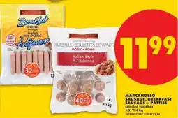 No Frills Marcangelo sausage, breakfast sausage or patties offer
