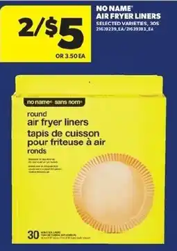 Real Canadian Superstore No Name air fryer liners offer