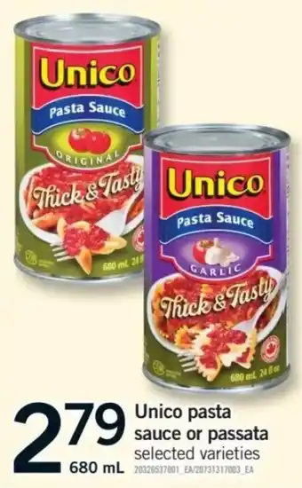 Unico pasta sauce or passata