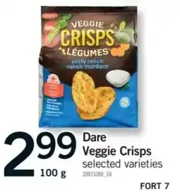 Fortinos Dare Veggie Crisps offer