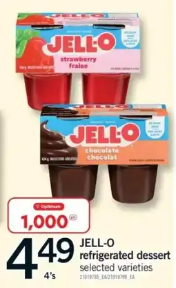Fortinos Jell-o refrigerated dessert offer