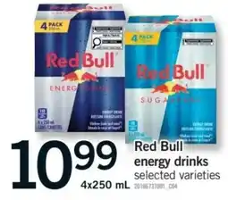 Fortinos Red Bull energy drinks offer